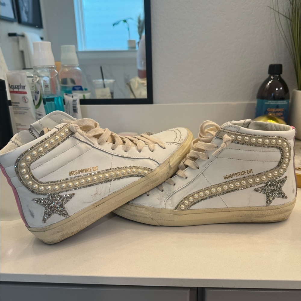 Neiman Marcus Private Edit Pearl Slide Golden Goose